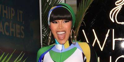 Cardi B Shows Off Her Curves In Vibrant, Figure-Hugging Bodysuit at Launch Party for Her New Whip Shots Flavor - www.justjared.com - Santa Monica
