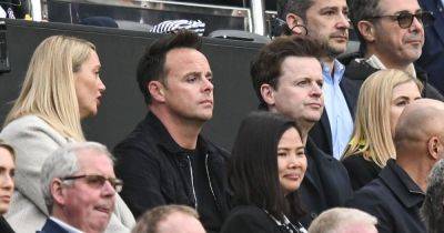 Ant McPartlin and Declan Donnelly head on double date with wives at Newcastle match - www.ok.co.uk - city Leicester