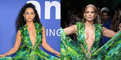 Lena Mahfouf Rewears Jennifer Lopez's Second Green Versace Dress for Cannes Film Festival Event - www.justjared.com - France