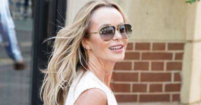Amanda Holden shows support for Everton in skimpy T-shirt dress as they fight to stay in Premier League - www.manchestereveningnews.co.uk - Britain - London - Manchester - South Africa