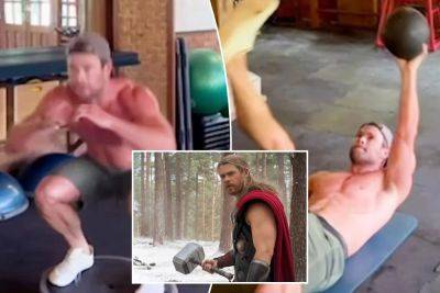Eagle-eyed fans think they spot Chris Hemsworth’s privates in workout video - nypost.com