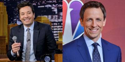 Jimmy Fallon & Seth Meyers Make Agreement with NBC to Provide Partial Staff Pay During Early Days of Writers' Strike - www.justjared.com