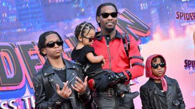 Offset Carries His and Cardi B's Son Wave on 'Spider-Man: Across the Spider-Verse' Red Carpet With Kids - www.etonline.com - Los Angeles - Jordan