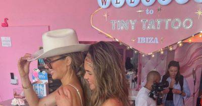 Olivia Attwood gets matching tattoos with her friends on wild hen do in Ibiza - www.ok.co.uk