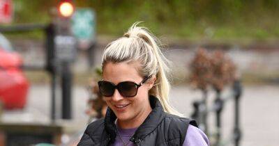 Pregnant Gemma Atkinson beams as she arrives at work as she counts down to due date - www.ok.co.uk - Manchester