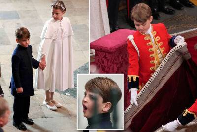 Prince Louis, George and Charlotte steal the show at King Charles’ coronation - nypost.com