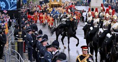 Spooked horse rears backwards into the King's Coronation crowds during unaired moment - www.ok.co.uk - city Westminster - county King And Queen