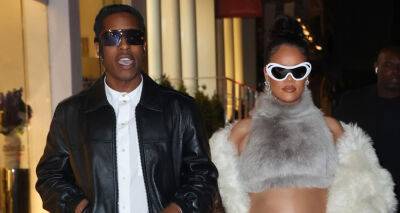 Rihanna Bares Her Baby Bump in Faux Fur Outfit for Date Night with A$AP Rocky - www.justjared.com - New York - Italy