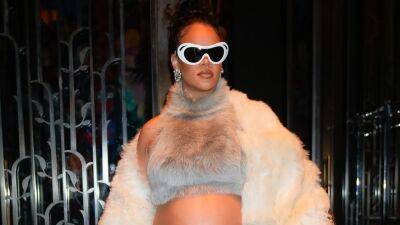 Rihanna Covered Everything but Her Baby Bump in Fur for a Night Out With A$AP Rocky - www.glamour.com - New York