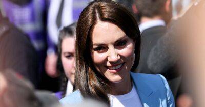 Shop Kate Middleton's gorgeous powder blue blazer from surprise Windsor outing - www.ok.co.uk