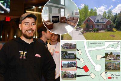 MrBeast lives in modest $318K house, buys out neighborhood for employees - nypost.com - Hollywood - North Carolina