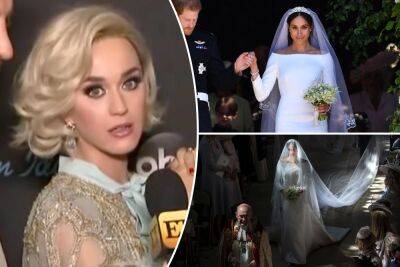 Katy Perry’s brutal take on Meghan Markle’s wedding gown resurfaces - nypost.com - Britain - France - county Windsor - county Sussex