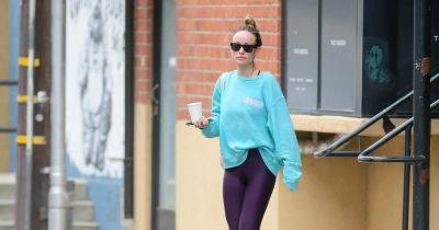 Olivia Wilde Puts Plum Leggings on the Map — Shop Our Pick for 89% Less - www.usmagazine.com - Los Angeles - Adidas