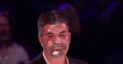 Simon Cowell pied in the face live on TV by very naughty BGT contestant - www.ok.co.uk - Britain