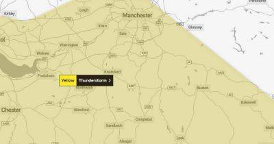 When thunderstorms are expected to hit today Greater Manchester today as weather warning issued - www.manchestereveningnews.co.uk - Britain - Manchester