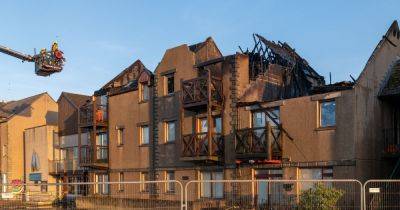 Gutted remains of building after massive blaze as 'eight Scots homes destroyed' - www.dailyrecord.co.uk - Scotland