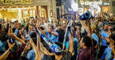 Man City fans party until sunrise in Istanbul after Champions League final - www.manchestereveningnews.co.uk - Australia - Manchester - city Sheffield - city Istanbul