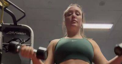 Charlotte Crosby looks stronger than ever during late-night workout after gushing 8-month tribute to daughter - www.manchestereveningnews.co.uk - county Crosby