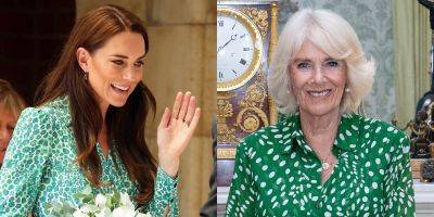 Kate Middleton & Queen Camilla Twin in Very Similar Green Dresses During Outings - Here's Why - www.justjared.com