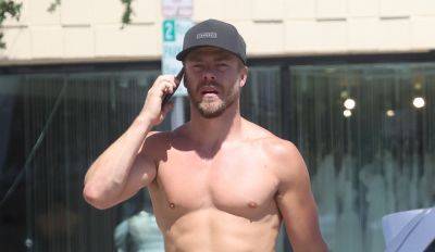 Derek Hough Looks Ripped While Going Shirtless After His Saturday Workout - www.justjared.com - Indiana - county Harrison - city Studio - county Ford
