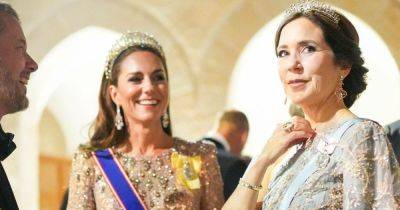 Kate Middleton dazzles in late Queen's earrings at wedding reception - www.ok.co.uk - London - Jordan - Saudi Arabia
