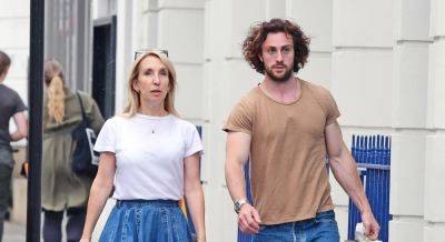 Aaron Taylor-Johnson's Wife Sam Has Best Reaction to His Abs-Baring 'Kraven the Hunter' Poster - www.justjared.com