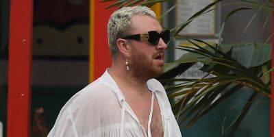 Sam Smith Flashes Their Underwear During Afternoon Out With Friends - www.justjared.com - Smith