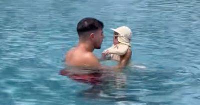 Tommy Fury dotes over daughter Bambi as he takes her swimming on Greek holiday - www.ok.co.uk - Hague - Greece - Athens, Greece - county Love