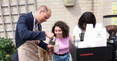 Prince William gets stuck in making coffee as he launches initiative to end homelessness - www.ok.co.uk - Britain - county Williams