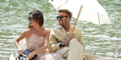 Victoria & David Beckham Take A Row Boat To Watch Jacquemus' Fashion Show On A Waterfront Runway - www.justjared.com - France