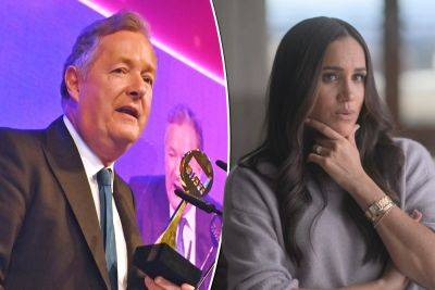 Piers Morgan ‘thanks’ Meghan Markle in award speech: ‘Without her I wouldn’t be standing here’ - nypost.com - Britain - London