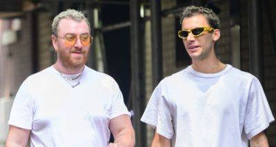 Sam Smith & Partner Christian Cowan Wear Matching Outfit During Morning Outing in NYC - www.justjared.com - New York