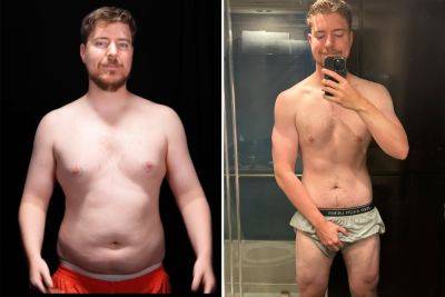 ‘Obese’ MrBeast reveals shocking beach bod transformation - nypost.com