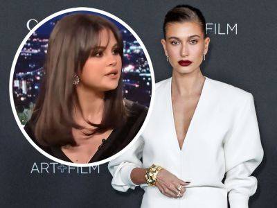 Hailey Bieber Insists Selena Gomez Feud Was 'Completely Made-Up'! - perezhilton.com