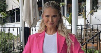 Molly-Mae Hague’s oversized pink suit screams summer vibes - www.ok.co.uk - Britain - France - Barbados - Hague