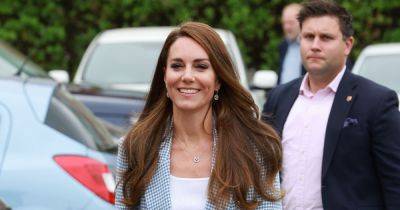 Kate Middleton dotes on children during Royal visit – looking chic in blazer and flats - www.ok.co.uk - Jordan - county Berkshire