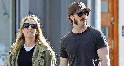 Aaron Taylor-Johnson Sports Handlebar Mustache & Beard Chops During Day Out with Wife Sam - www.justjared.com