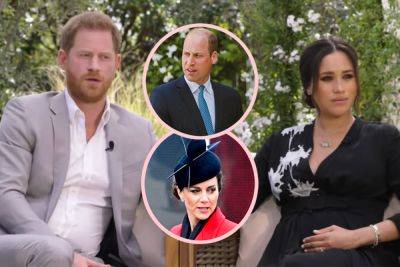Prince William & Princess Catherine Fought For 'Tough' Response To Harry & Meghan's Oprah Interview, Book Reveals! - perezhilton.com
