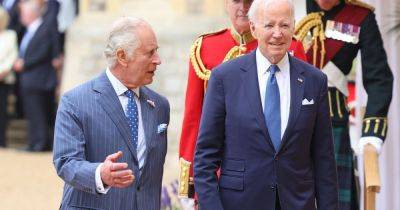 King Charles forced to move Joe Biden along during awkward moment with guard of honour - www.dailyrecord.co.uk - Britain - USA