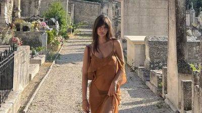 Emily Ratajkowski Wore a Sheer Dress Over a Visible Thong to a Graveyard - www.glamour.com - France