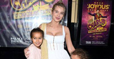 Helen Flanagan looks angelic in white as she enjoys a family outing with her daughters after 24-hour Ibiza stint - www.manchestereveningnews.co.uk - Britain - Manchester - county Webster