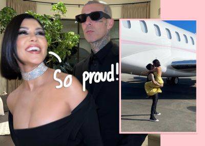 Travis Barker Has Flown 30 Times Since Plane Crash, Thanks 'Amazing Wife' Kourtney Kardashian! - perezhilton.com
