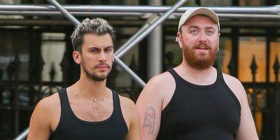 Sam Smith & Partner Christian Cowan Match In Black Tanks While Out in NYC Before 'Barbie' Track Arrives - www.justjared.com - New York