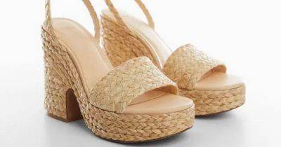 Mango’s £40 raffia heeled sandals give you a designer look for £690 less than D&G versions - www.ok.co.uk - city Sandal