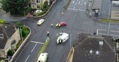 Ambulance and car crash on Scots road as emergency crews rush to scene - www.dailyrecord.co.uk - Scotland - Beyond