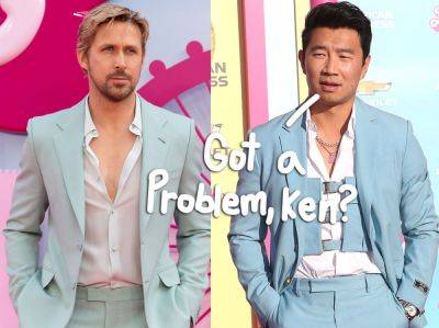 Why Is This Ryan Gosling & Simu Liu Red Carpet Moment Being Called Barbie's 'Spitgate'?! - perezhilton.com