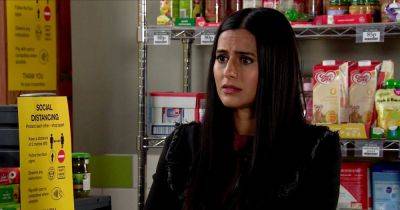 Coronation Street star Sair Khan 'not okay' as she reacts to soap legend being killed off - www.manchestereveningnews.co.uk - county Dale