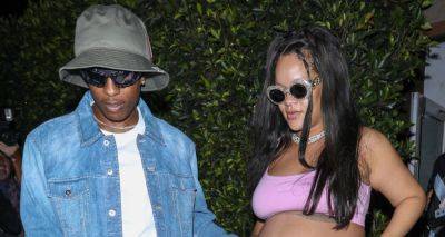 Rihanna Shows Off Bare Pregnant Belly in Pink Outfit During Date Night in A$AP Rocky - www.justjared.com - Italy - Santa Monica