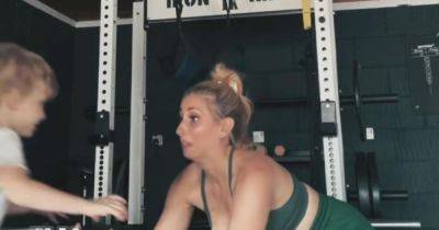 Stacey Solomon says she's 'addicted' to the gym as she wows in training video with adorable 'cheerleader' - www.manchestereveningnews.co.uk - Scotland