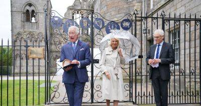 King Charles opens Jubilee Gates installed at Holyrood Palace to honour late Queen - www.dailyrecord.co.uk - Britain - Scotland - county King And Queen